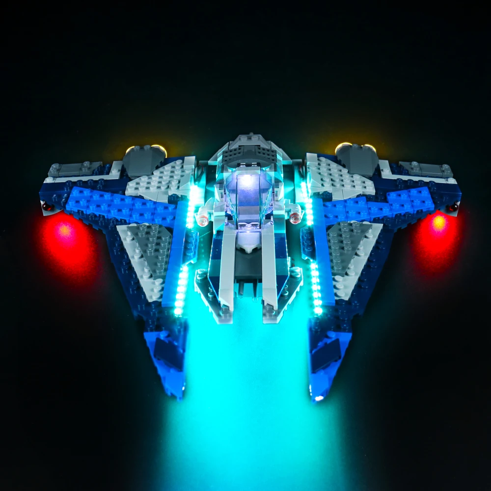 Vonado Set di illuminazione a LED per 75316 mandaloriano Starship Fighter da collezione mattoni giocattolo Kit luce, non incluso il modello di edificio