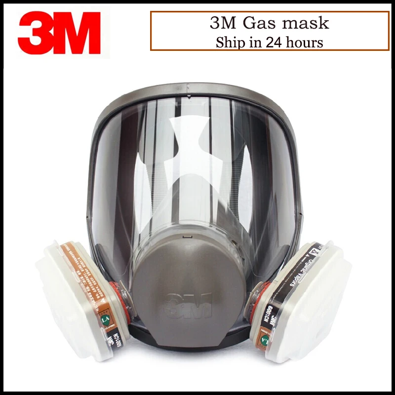 3M 6800+6001 Half Face Mask Respirator Renovated Laboratory Formaldehyde Gas Masks NIOSH&LA Satandards Protective Mask R82027