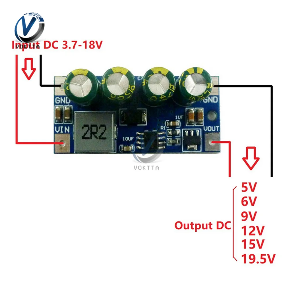 Voltage Boost Board DC DC Converter Step-Up Module DC 3.7-14.8V to 5V 6V 9V 12V 15V 19.5V for lead Car cigarette lighter PLC LED