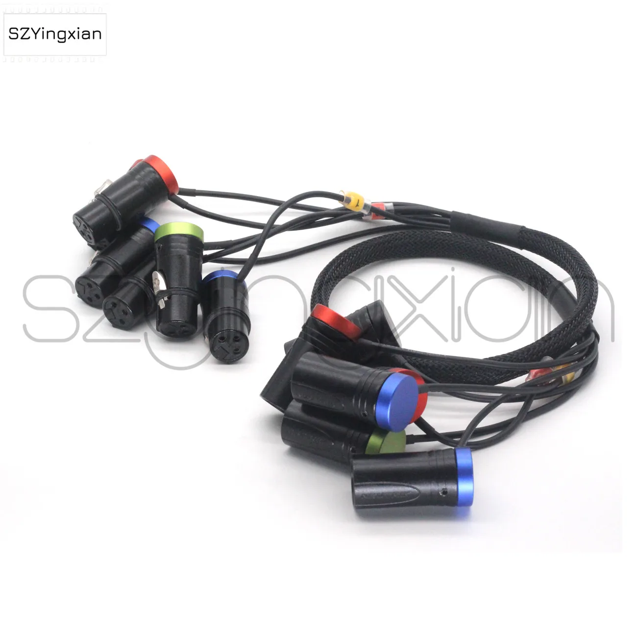 Six-way in one short LXR 3-pin male-to-female elbow audio cable NEUTRIK XLR 3-hole recording microphone adapter cable