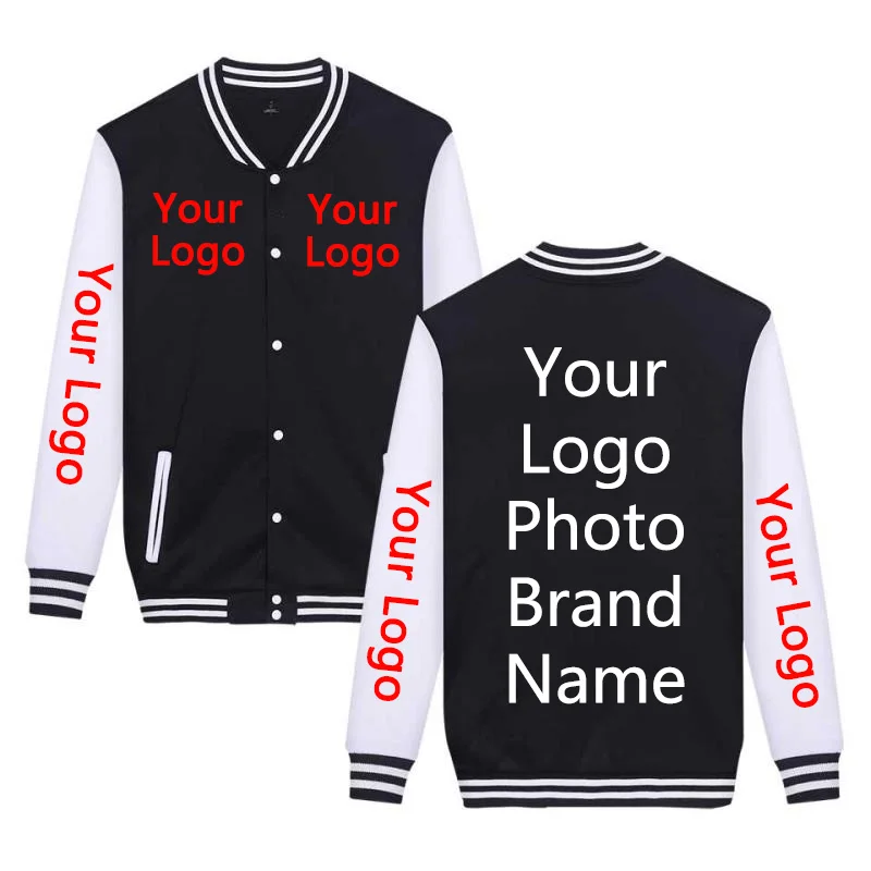 Customize Your Logo Men Women 2022 Jacket Coat Sweater Long-Sleeved Hoodie Funny Diy Pattern Color Autumn Summer Wintry