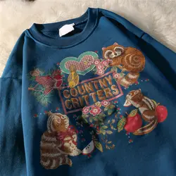 Sweat à capuche imprimé chat animal pour adolescentes, streetwear amusant, sweats à capuche PVD, vêtements à la mode pour femmes, Harajuku, automne, hiver, nouveau, 2021