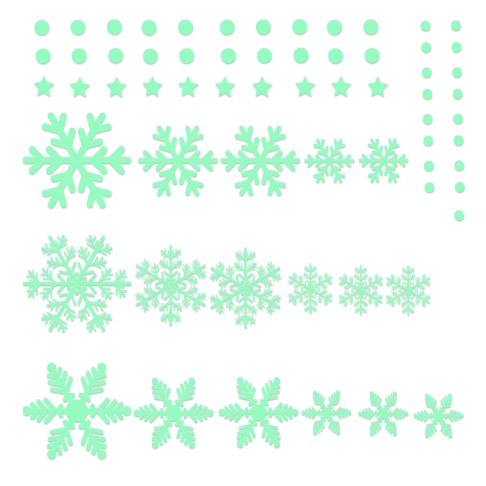 Luminous Stickers Snowflakes Christmas Decoration Window Clings Glass Windows Adornment PVC Party Xmas