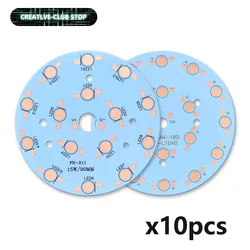 10 pz LED PCB Board rotondo piastra di Base in alluminio dissipatore di calore 9W 12W 15W 18W 21W 24W raffreddamento dissipatore di calore substrato per LED lampada tallone fai da te