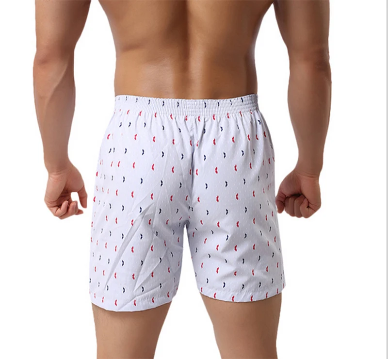 New Men Underwear Sexy Boxers Loose Shorts Men\'s Trunks Comfortable Short Sleep Homewear Men Casual Boxer Underpants Nightwear