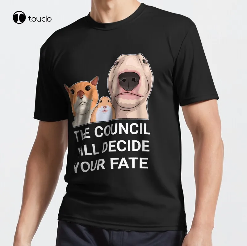 The Council Will Decide Your Fate Active T-Shirt Cotton Tee Shirt Custom Aldult Teen Unisex Digital Printing Tee Shirt Cotton