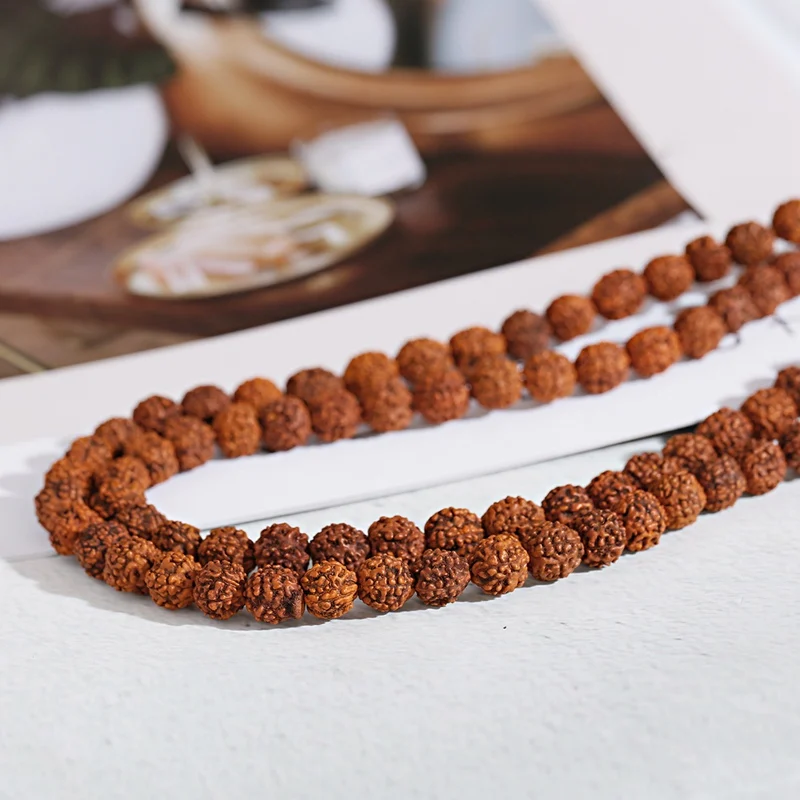 Classic Buddhism Bodhi Rudraksha Bodhi Beads Meditation Mala Wood Bead Jewelry Making Prayer Chakras Tibetan Bracelet 108Pcs