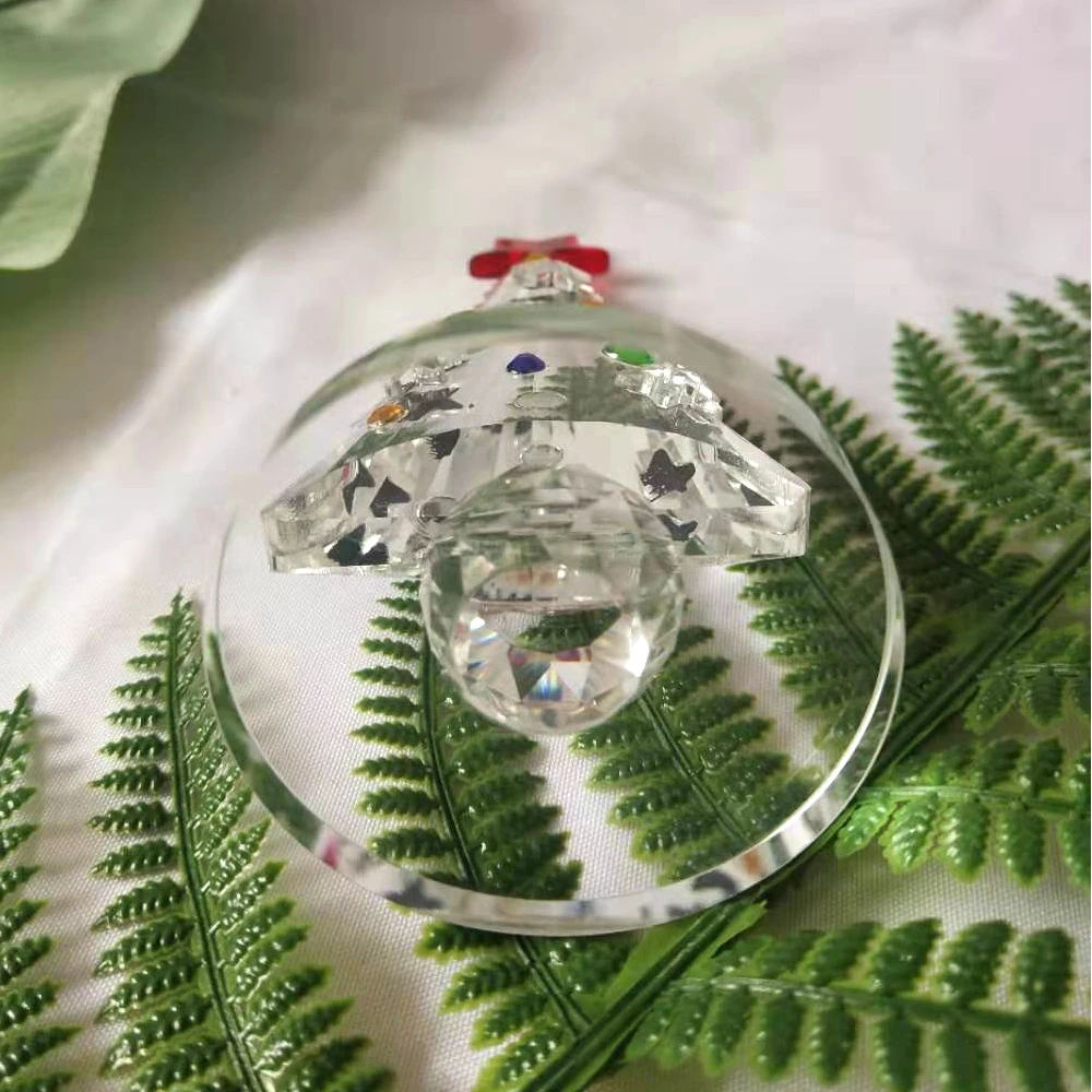 Crystal Christmas Tree Figurine Holiday Paperweight Collection Souvenir Handcrafted Xmas Gift Home Table Decoration - Image 4