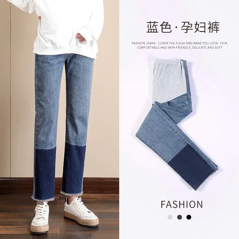 Fashion Maternity Cowboy Pants Women Classic Women's Pregnancy Mom Jeans Prenatal Wear For Pregnant Women