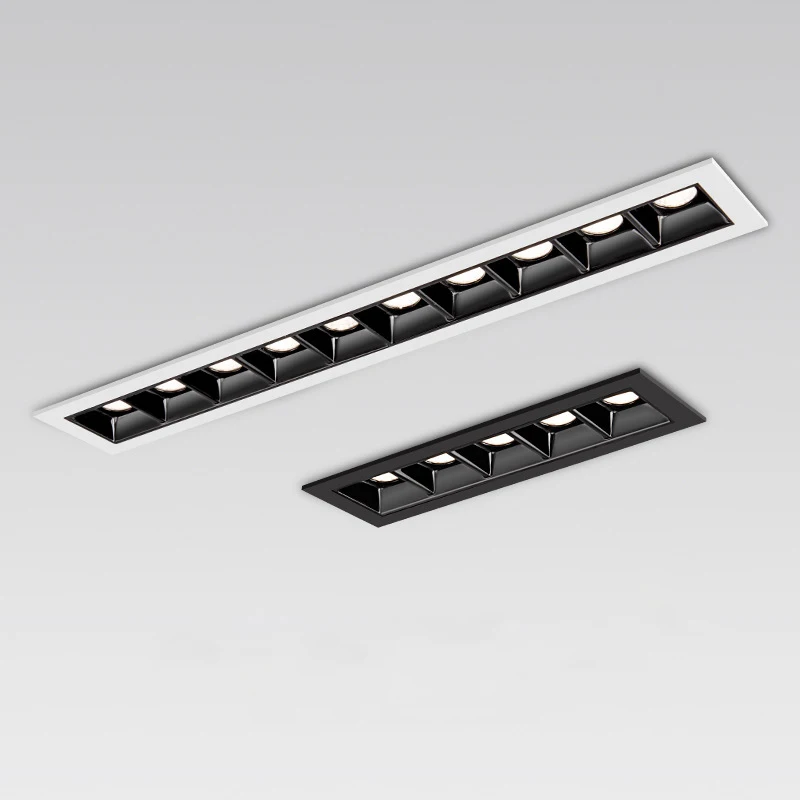 5W 10W 15W LED Downlight Recessed Long Strip Grille Light Indoor Hoem Hotel Bedroom Living Room Kitchen Corridor Downlights