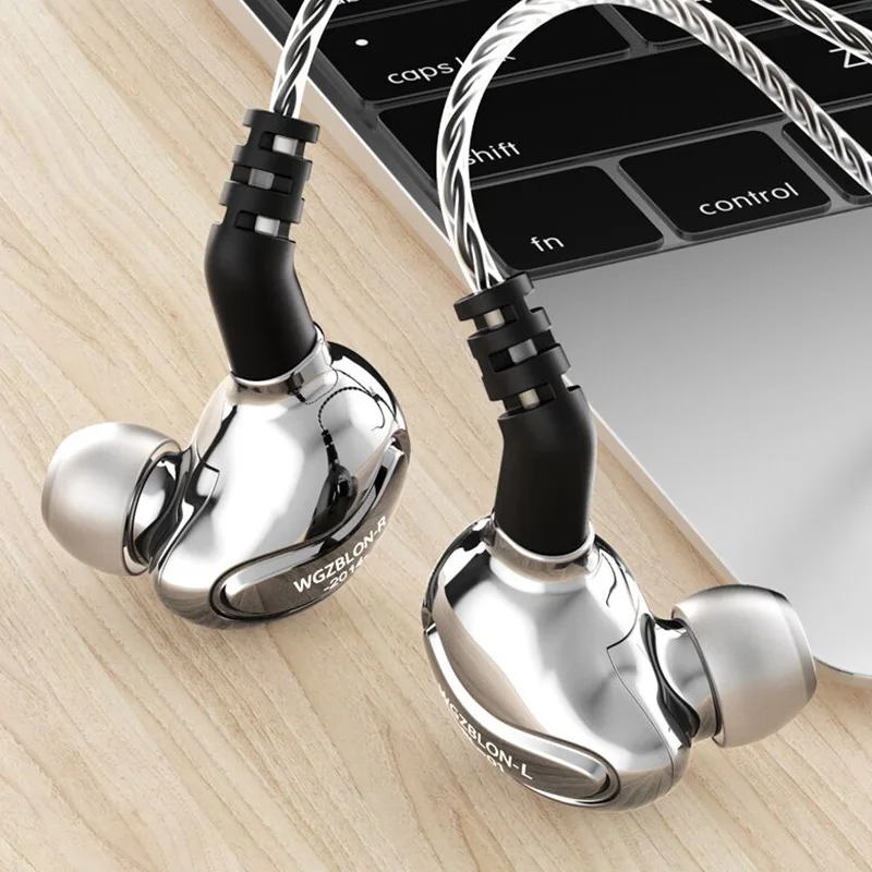 Keephifi blon bl01 fone de ouvido 10mm biologia fibra diafragma fone dj correndo iem destacável 2pin cabo earbud bl03 bl05