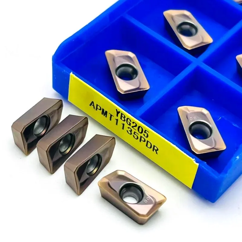 APMT1135 YBG205 APMT160408 PDER YBG205 inserto di fresatura acciaio acciaio inossidabile fresa in metallo duro utensile per tornitura