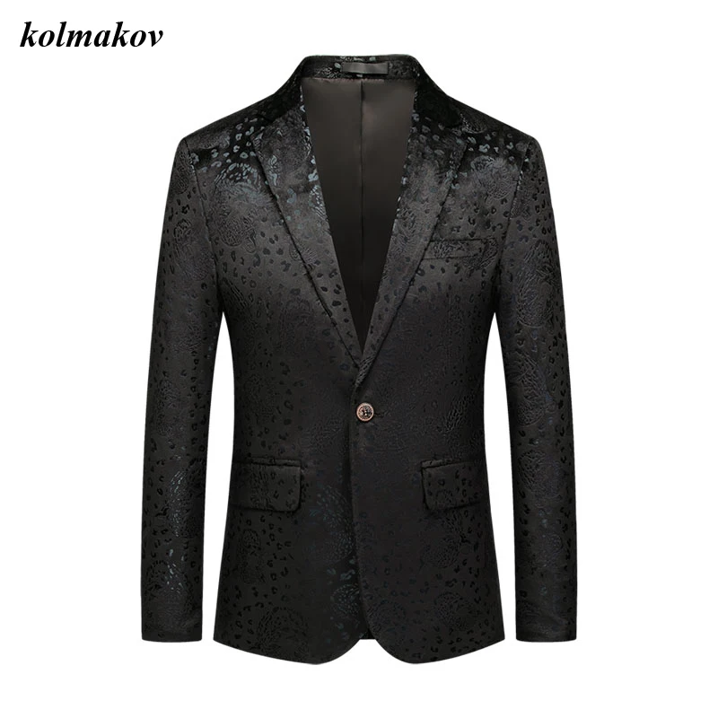 

New Arrival Spring Style Men Boutique Blazers High Quality Business Casual Pattern Single Buttom Men's Suit Jacket Coat M-6XL