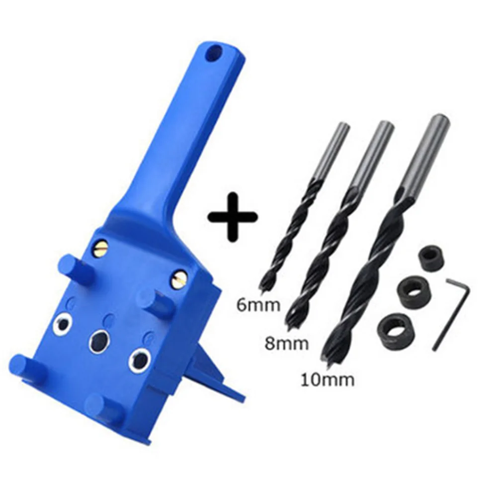 목공 수공구 빠른 목재 맞춤 지그 ABS 플라스틱 6/8/10mm, 드릴 비트 구멍 펀처 목재 맞춤 지그 펀치 로케이터 드릴