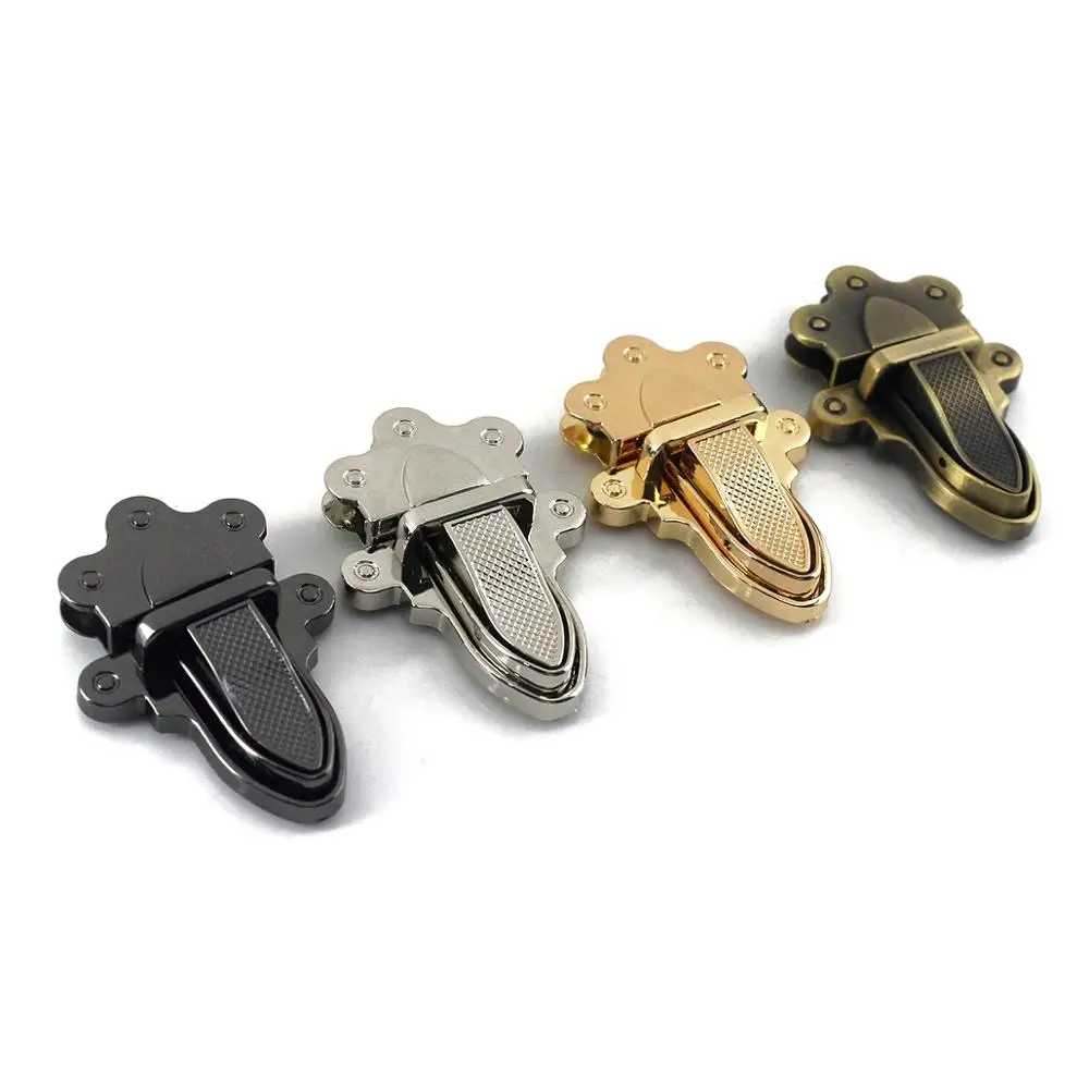 1pcs Metal Clasp Tongue Lock Push Locks Closure Parts for DIY Handbag Shoulder Bag Purse Hardware Accessories