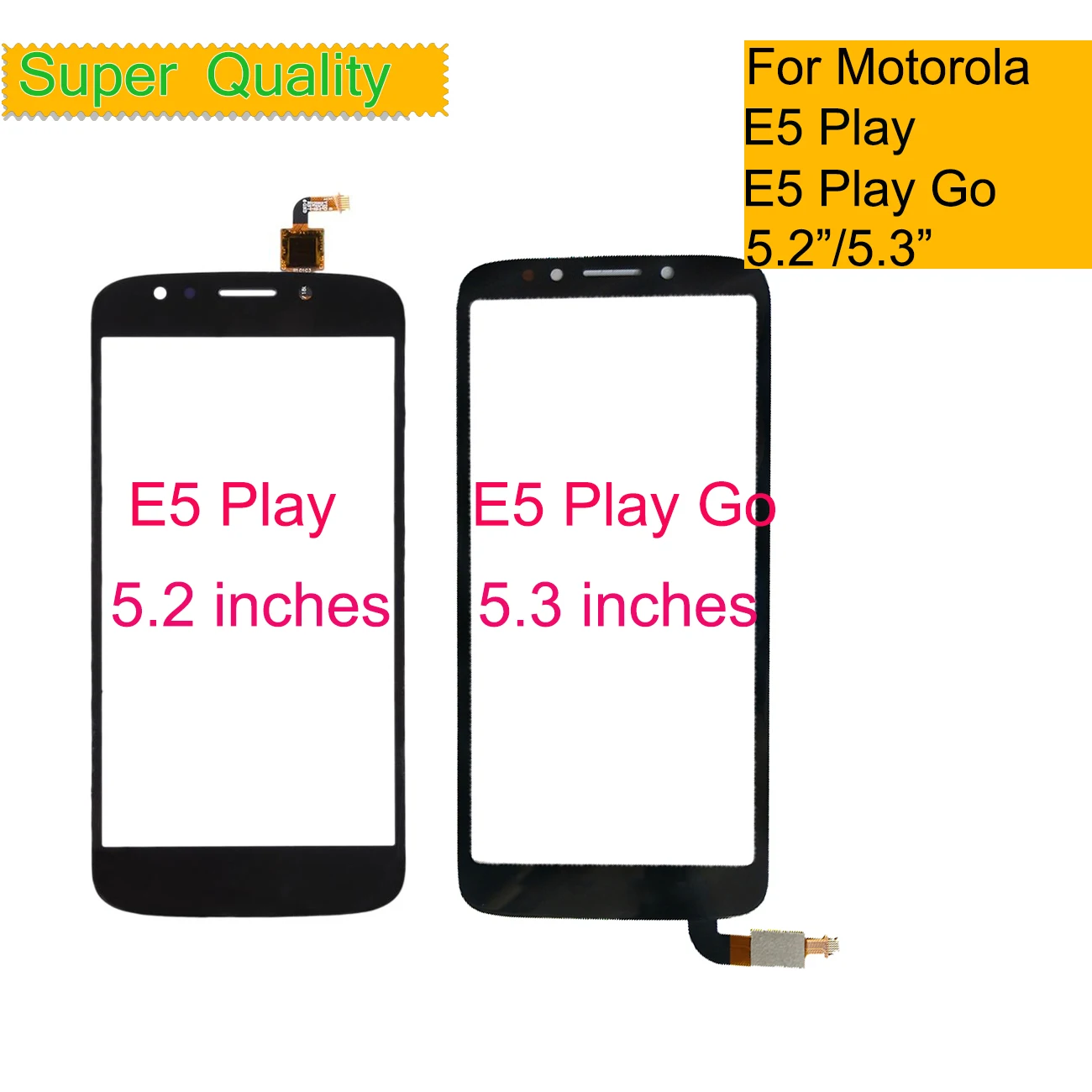 

10Pcs/Lot For Motorola Moto E5 Play XT1920 XT1921 E5 Play Go Touch Screen Digitizer Front Glass Panel Sensor Black