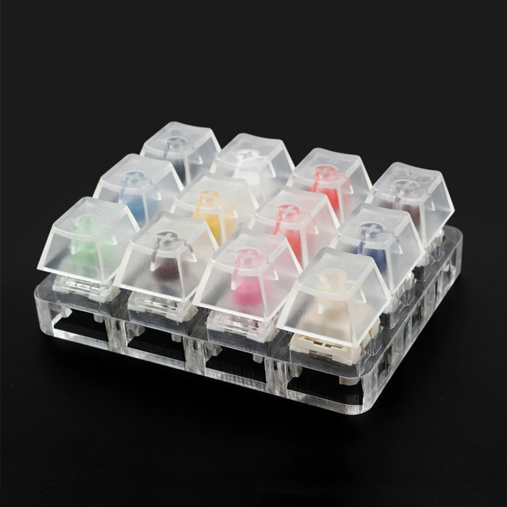 Acrylic Kailh Box Switches Tester Black White Red Brown Blue Yellow Orange Navy Jade Silent Brown Silent Pink Ice Cream Switch