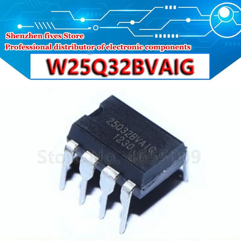 5 piezas W25Q80BVAIG GD25Q80PCP DIP-8 25Q80BVAIG DIP W25Q16BVAIG W25Q32BVAIG W25Q64BVAIG W25Q128FVIQ 25Q16 25Q32 25Q64 25Q80 25Q128