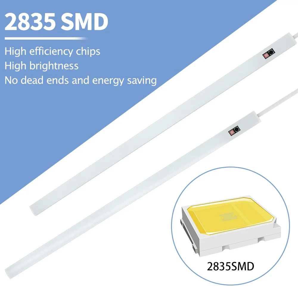 Imagem -06 - sob Gabinete Led Lâmpada de Cozinha Parede Mão Varrer Sensor Escurecimento Roupeiro Quarto Iluminação Noturna 5v Noite