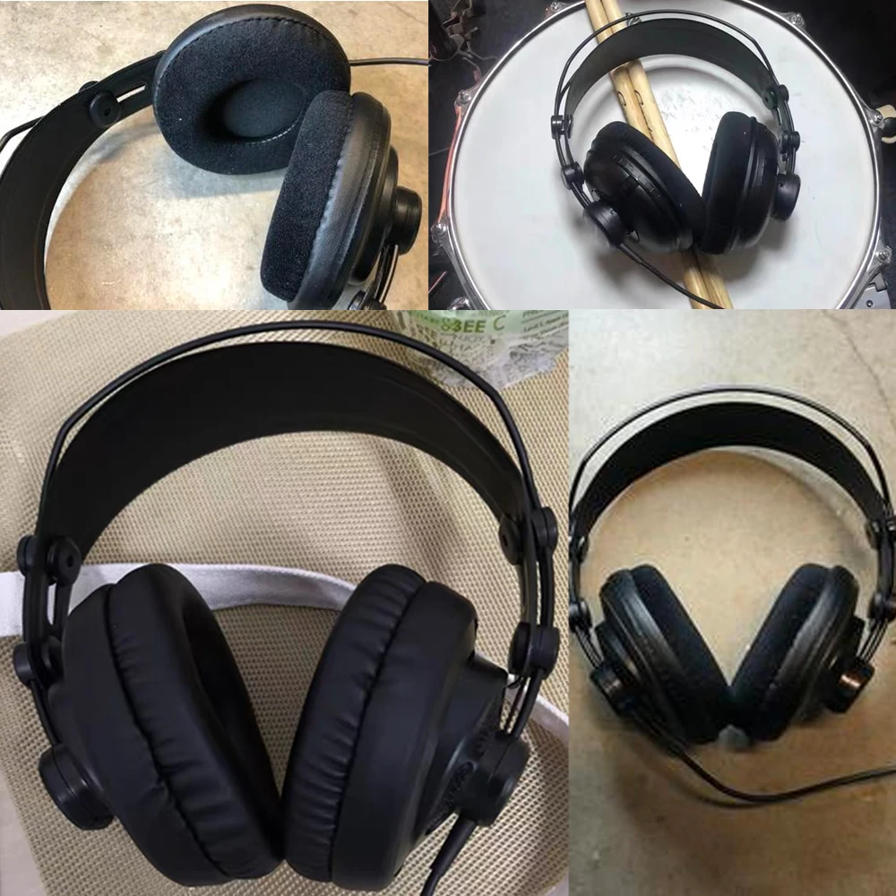交換用イヤーパッドサムソンSR850 sr 850 SR-850セット革クッションベルベット耳あてイヤホンスリーブカバー