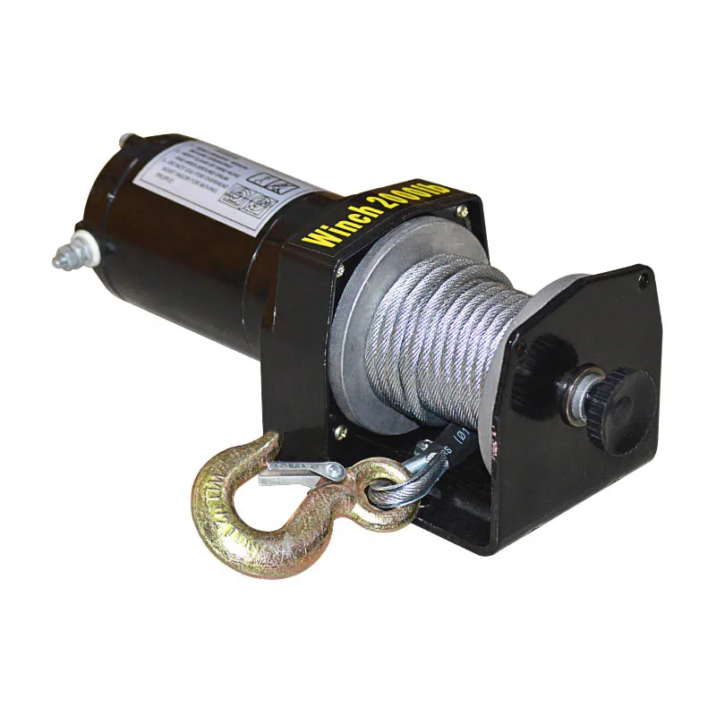 Auto-resgate guincho elétrico 2000 lbs 12 volts guincho elétrico fora de estrada veículo guincho elétrico grua fábrica vendas diretas