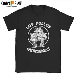 Men's T-Shirts Los Pollos Hermanos Breaking Bad 100% Cotton Tee Shirt Short Sleeve Better Call Saul T Shirt Crewneck Tops