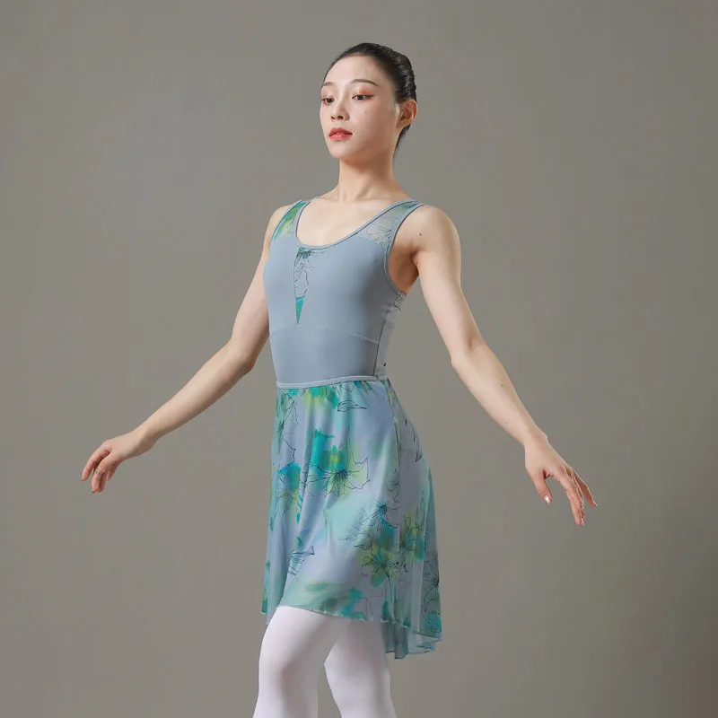 Justaucorps de danse de Ballet pour femmes, sans manches, imprimé, gymnastique, pratique quotidienne, Costume de danse pour adultes, de haute qualité, nouvelle collection 2021