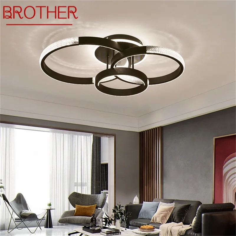 

BROTHER Nordic Ceiling Lights Fixtures Modern Simple Round Lamp LED Home For Living Room