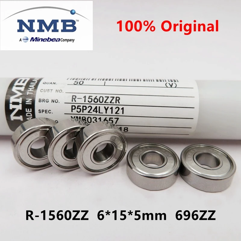 

20pcs/100pcs NMB Minebea high speed bearing R-1560ZZ 6*15*5mm 696ZZ precision miniature ball bearings 1560 696 6x15x5 mm