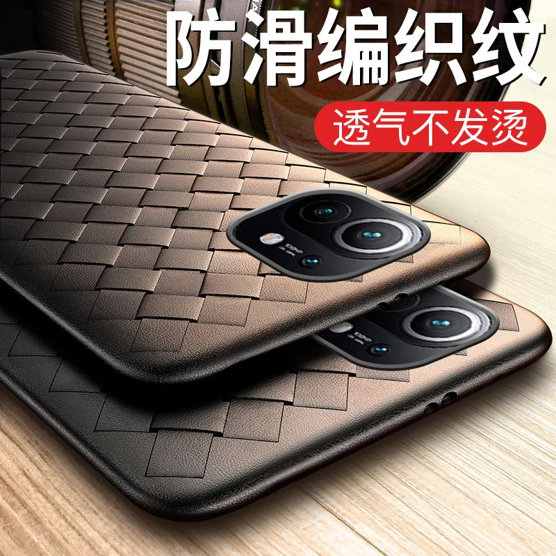 For Xiaomi Mi 11 Case Soft TPU Luxury BV Grid Weaving Slim Protective back cover case for xiaomi mi 11 mi11 xiaomi11 phone shell