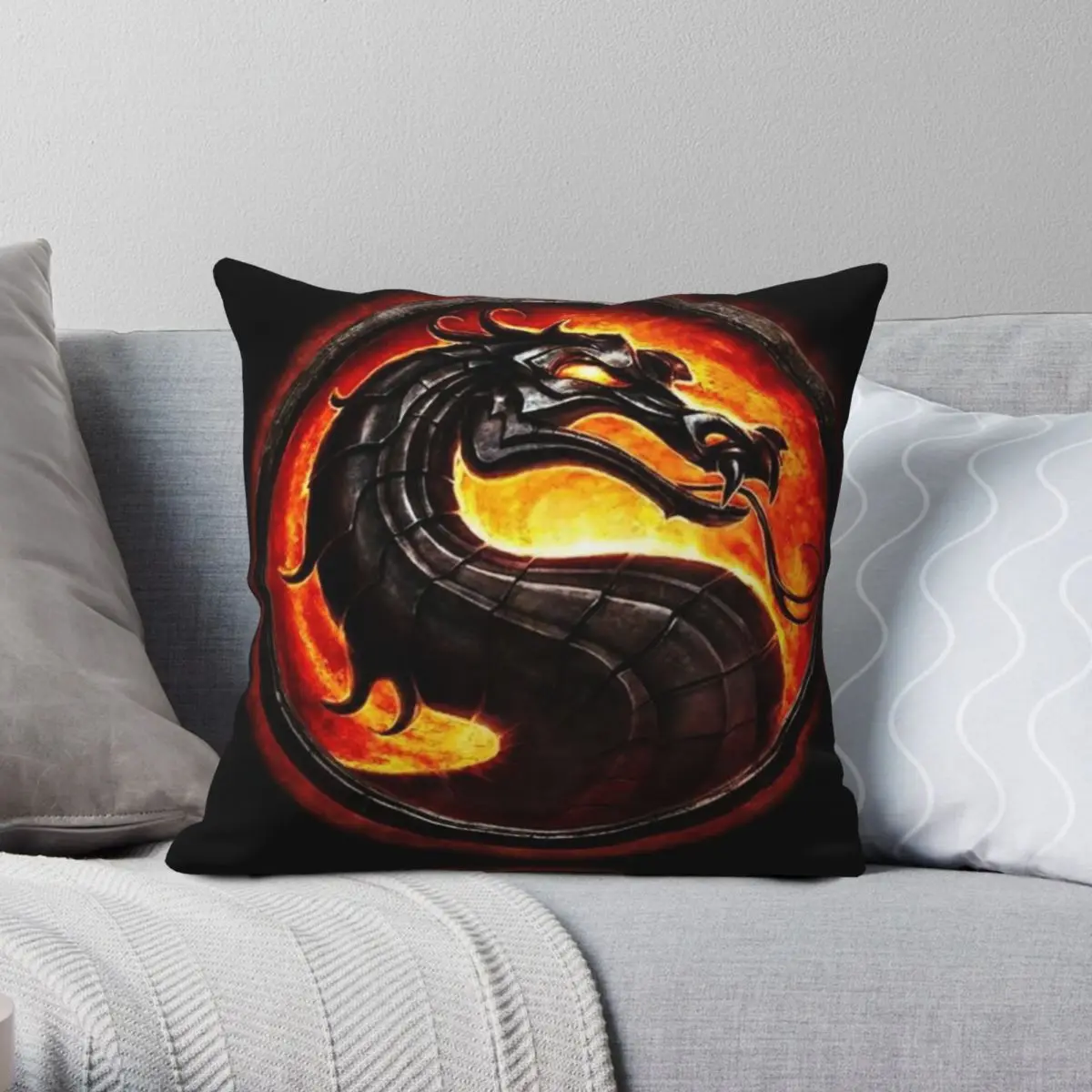 Mortal Kombat Square Pillowcase Polyester Linen Velvet Printed Zip Decor Pillow Case Home Cushion Cover