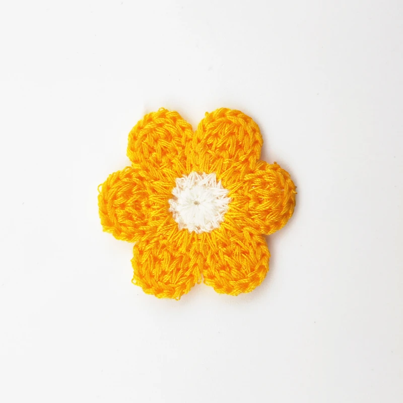 30 Stück 3,5 cm Wollblumen-Applikationen für DIY-Kleidung, Hüte, Schuhe, Handarbeiten, Nähzubehör, Patches, Kopfbedeckungen, Haarspangen, Dekorationszubehör – Detail 7