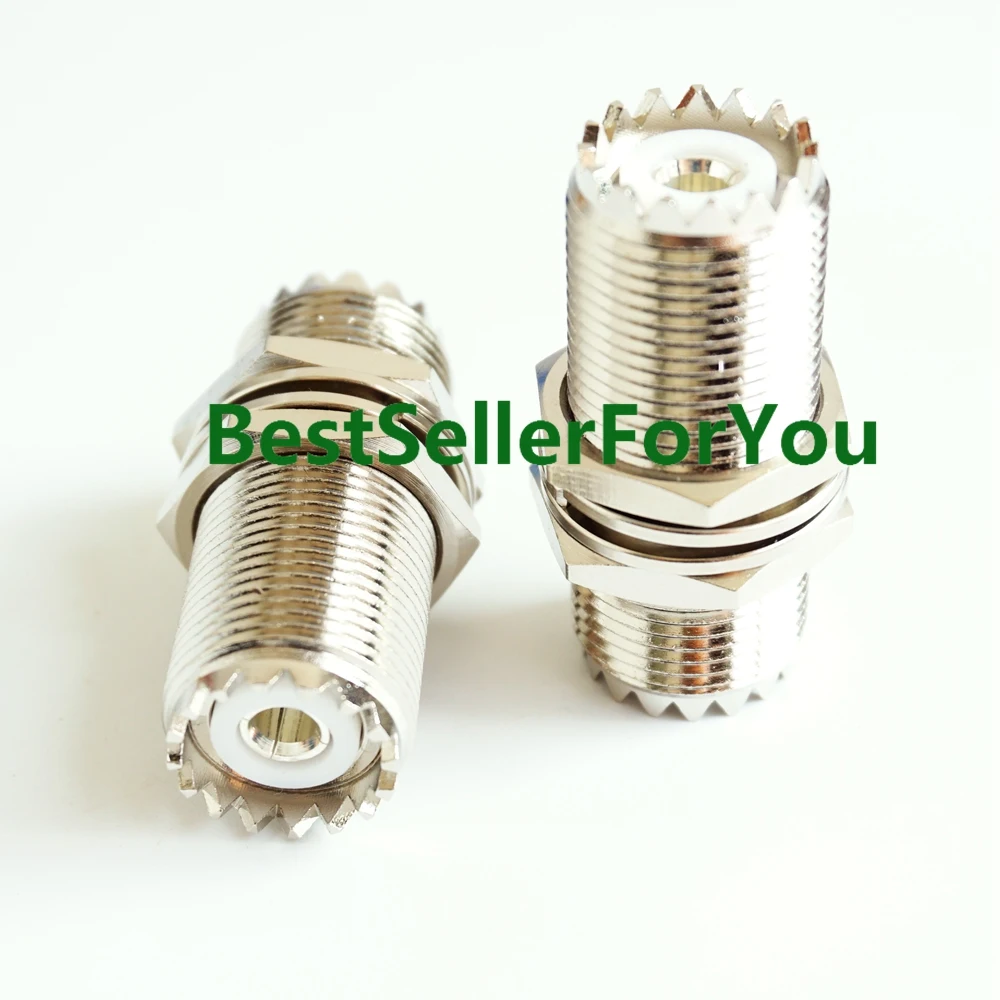 1Piece UHF SO-239 Female Nut Bulkhead To SO-239 Jack RF Mount Adapter Connector FOR PL-259