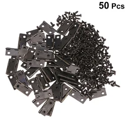 50 Pcs Self Closing Spring Hinges Metal Furniture Hardware Box Hinges Wood Door Hinges Home Improvement Hardware with screws