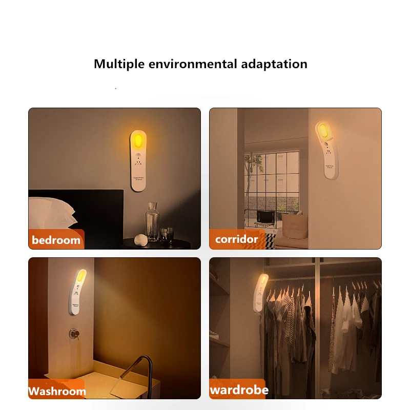 Luz de noche de inducción de cuerpo humano, lámpara de armario con Control de luz extraña, regalo creativo, USB, muebles inteligentes, novedad