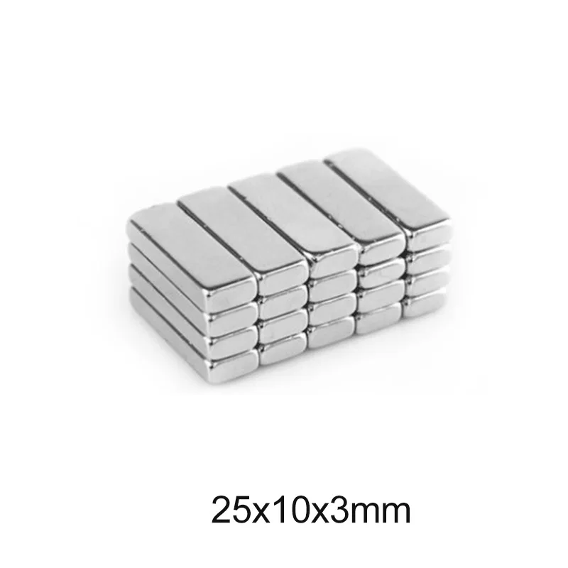 5/10/20/50/80PCS 25X10X3 Square Super Strong Magnetic Magnets 25mmX10mm Permanent Neodymium 25x10x3mm Block Magnet 25*10*3