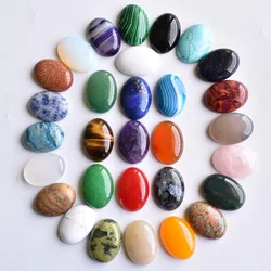 Wholesale 30pcs/lot 18x25mm  hot sell natural stone mixed Oval CAB CABOCHON teardrop beads for jewelry making Free shipping