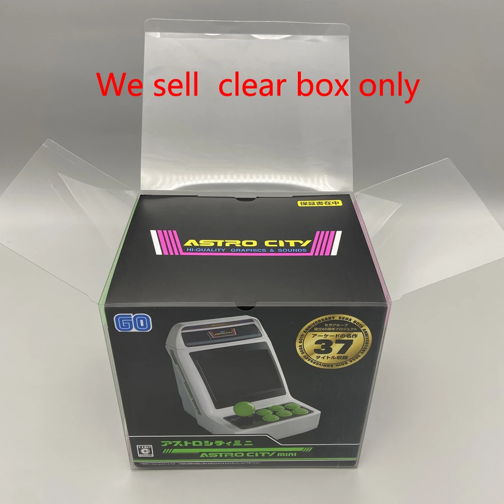 PET Transparent display box  for Sega Astro City Mini arcade machine for SEGA MINI arcade machine  storage collection  box