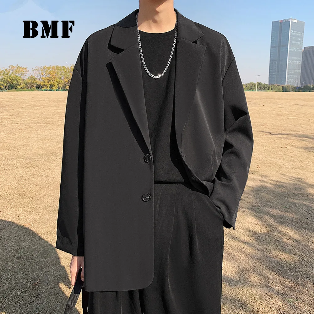 Korean Style Hip Hop Loose Plus Size Suit Male Kpop Oversized Tops Men\'S Clothing Ulzzang Fashion Coat Streetwear Jackets