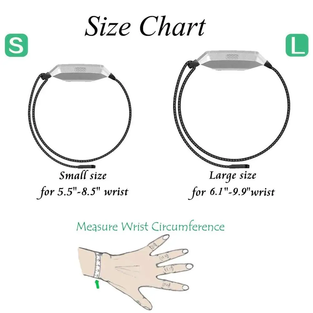 Compatible for Fitbit Ionic Straps, Metal Magnetic Stainless Steel Small & Large Replacement Bands for Fitbit Ionic Smart Watch