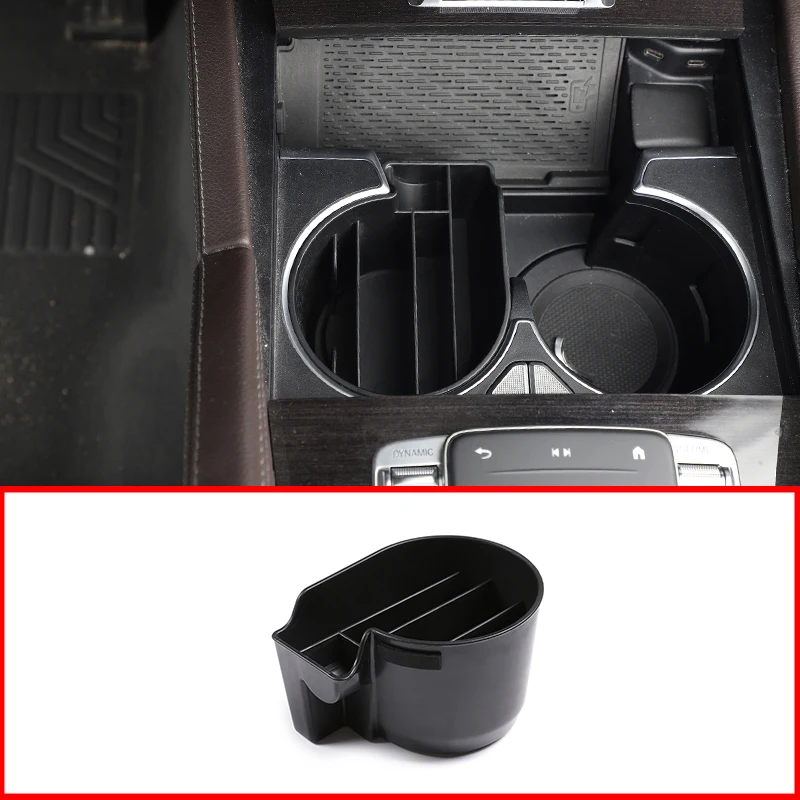 

For Mercedes Benz GLE GLS 350 450 W167 X167 2020-22 Car Central Control Water Cup Storage Box Organizer ABS Interior Accessories