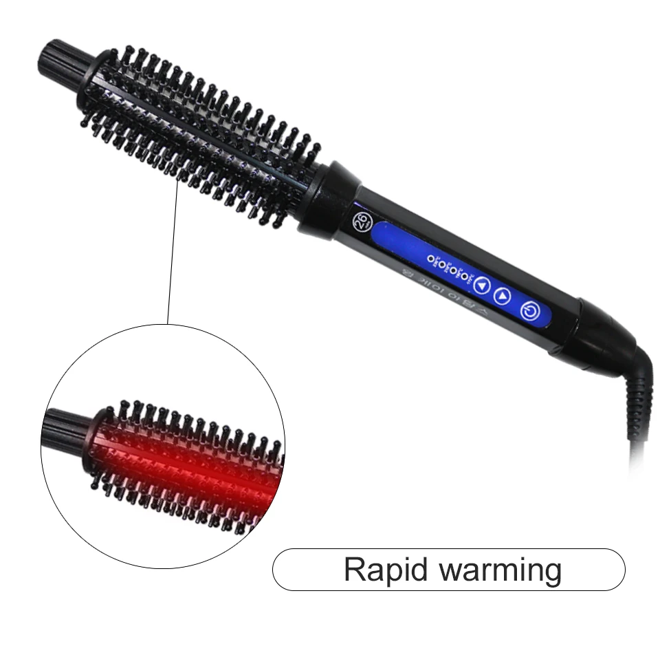 

2 In 1 Multifunction Pro Ceramic Hair Curler Electric Comb Hair Brush Hair Curlers Roller Styling Tools Hair Curling Iron