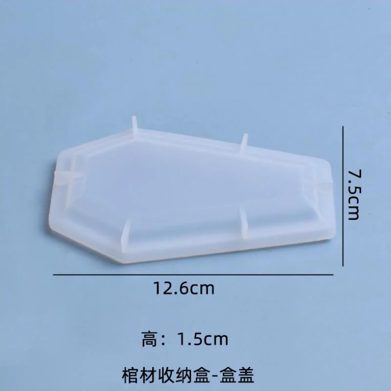 DIY Crystal Epoxy Resin Mold Halloween Coffin Storage Box Silicone Mold Jewelry Box Mirror Silicone Mold For Resin - view 3