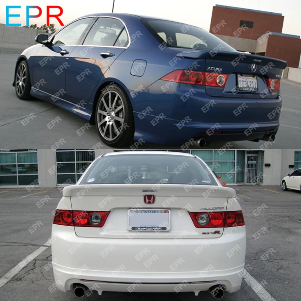 For Honda Accord CL7 MU1 Style FRP Unpainted Glass Fiber Rear Spoiler Tuning Part Fiberglass Rear Trunk Wing Spoiler (2002-2008)