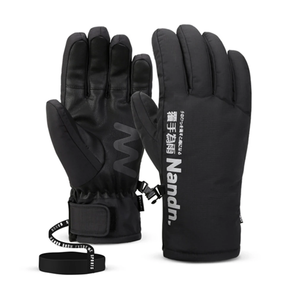 Men and Women Ski Gloves Waterproof and Keep Warm Wear Resistant PU Nylon Material Snowboarding Skiing Gloves