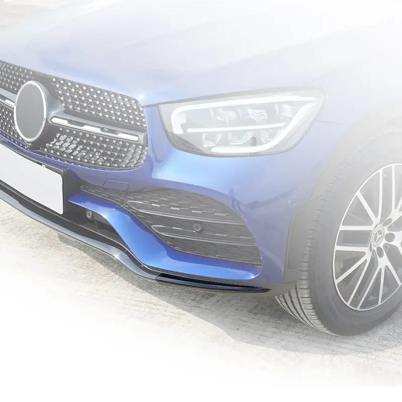 Левая сторона переднего бампера OE 2538852604 2020 GLC260 GLC300 Нижняя отделочная полоса Abs черный протектор подходит для Mercedes Benz W253