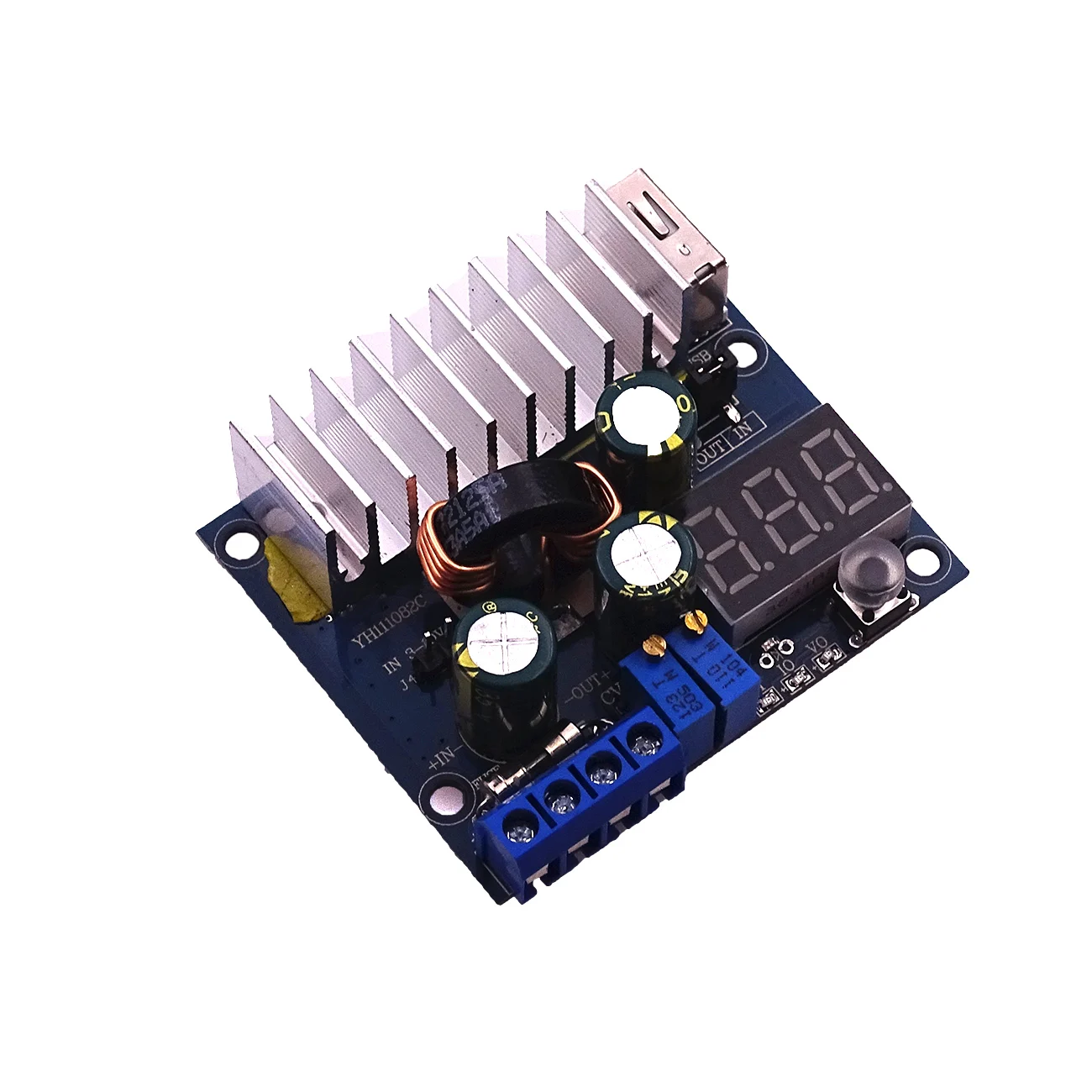 DC-DC Converter Adjustable Step Up Module Power Supply Board 3V~35V 6A USB Voltmeter Non-Isolated Diy Kit Electronic PCB Board