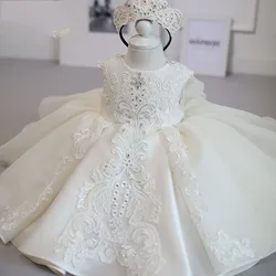 2024 Sommer Baby Kleid für Mädchen 1 Jahr Geburtstag Taufe Tutu Kleider Prinzessin Kleinkind Mädchen Hochzeits feier Kleid Kinder Kleidung