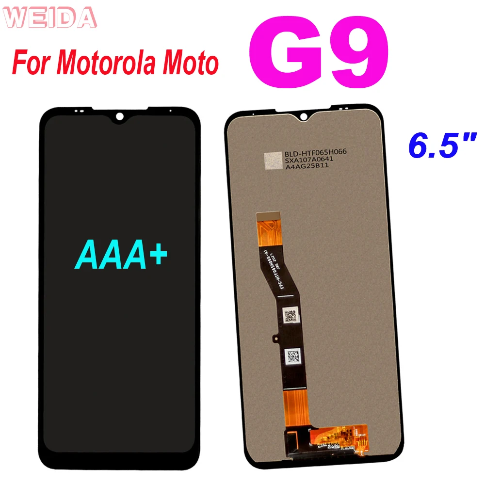 

6,5 "100% протестированный ЖК-дисплей для Motorola Moto G9, ЖК-дисплей с сенсорным экраном, дигитайзер в сборе, замена для дисплея Moto G9