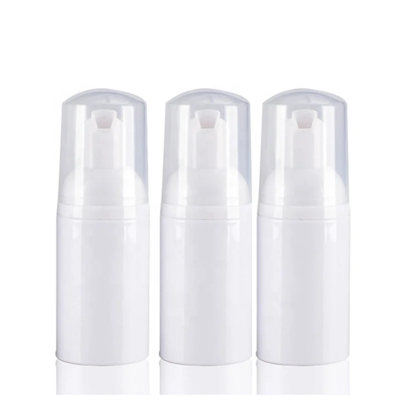 

Free shipping 50pcs/lot 30ml 1OZ HDPE white Mini Foam Pump Bottle plastic empty Refillable liquid foaming Soap Travel Bottle